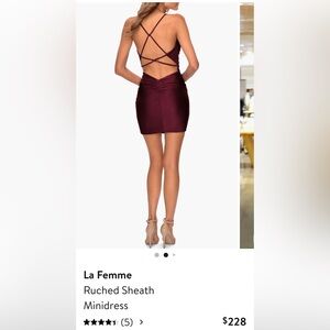 La Femme Ruched mini dress